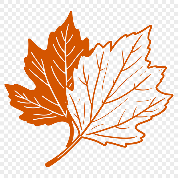 Beautiful Green Leaf Vector Art A single green leaf with detailed veins, suitable for vector design and cutting machine applications.