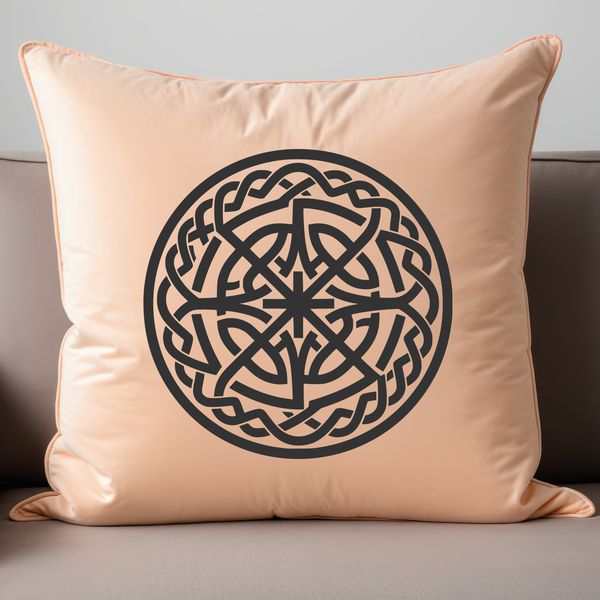 Celtic-inspired design with complex geometric patterns and motifs suitable for vector art and cutting machine projects.