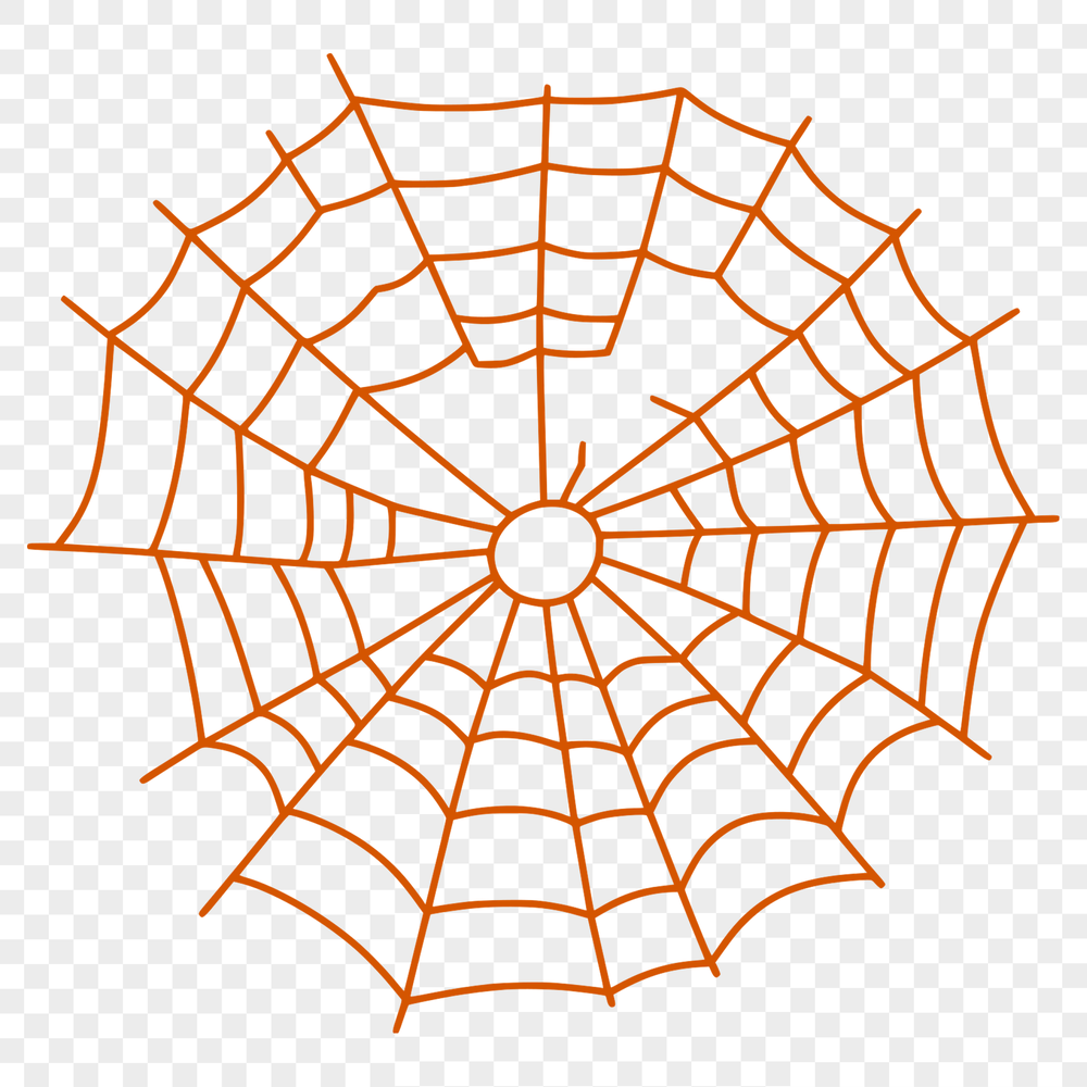 Detailed Vector Stencil Template A detailed vector illustration of a spider web, suitable for digital design and cutting applications.