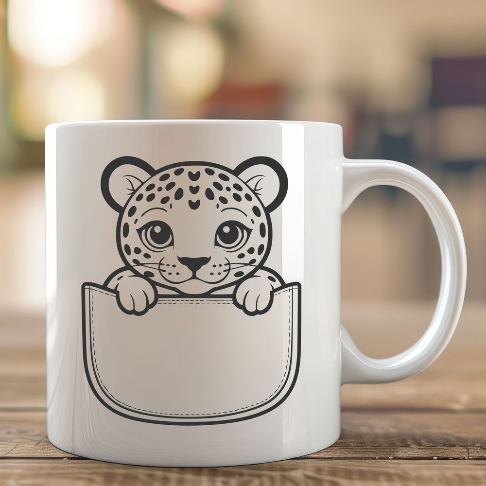 Fierce Forest Feline Large jaguar peeking out from behind foliage in a forest setting.