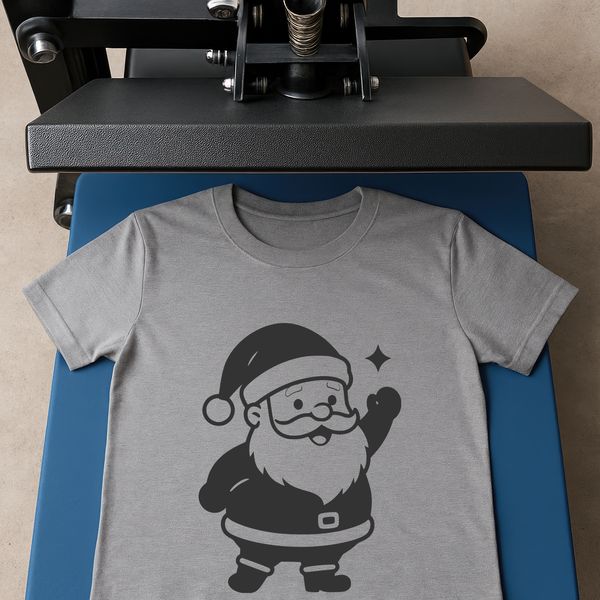 Vector illustration of a jolly old man in red suit, iconic symbol of Christmas and Father Christmas.