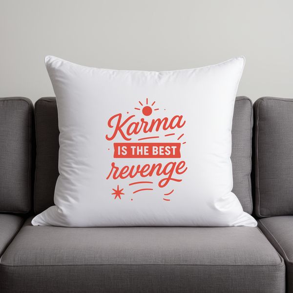 Inspirational Karma Quotes Vector Art A stylized digital illustration of a motivational karma quote in a clean, minimalist style.