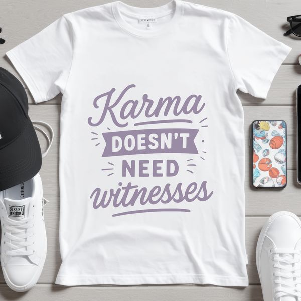 Karma Quote Illustration Vector Art Karma quote illustration in vector format, suitable for commercial and personal use.