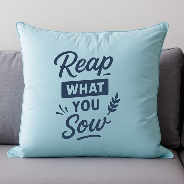 Minimalist Karma Quote SVG Graphic A minimalist SVG graphic displaying a quote about karma, suitable for commercial use.