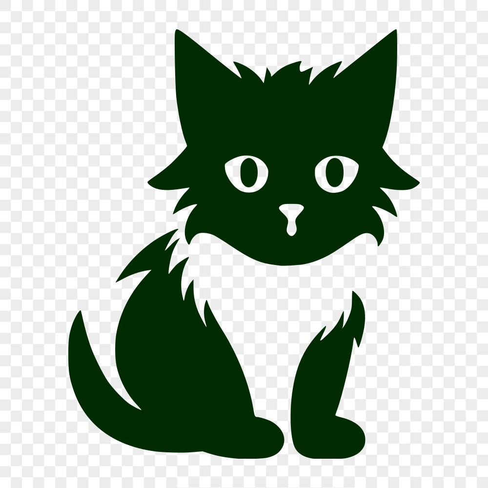 Sitting Cat Vector Art