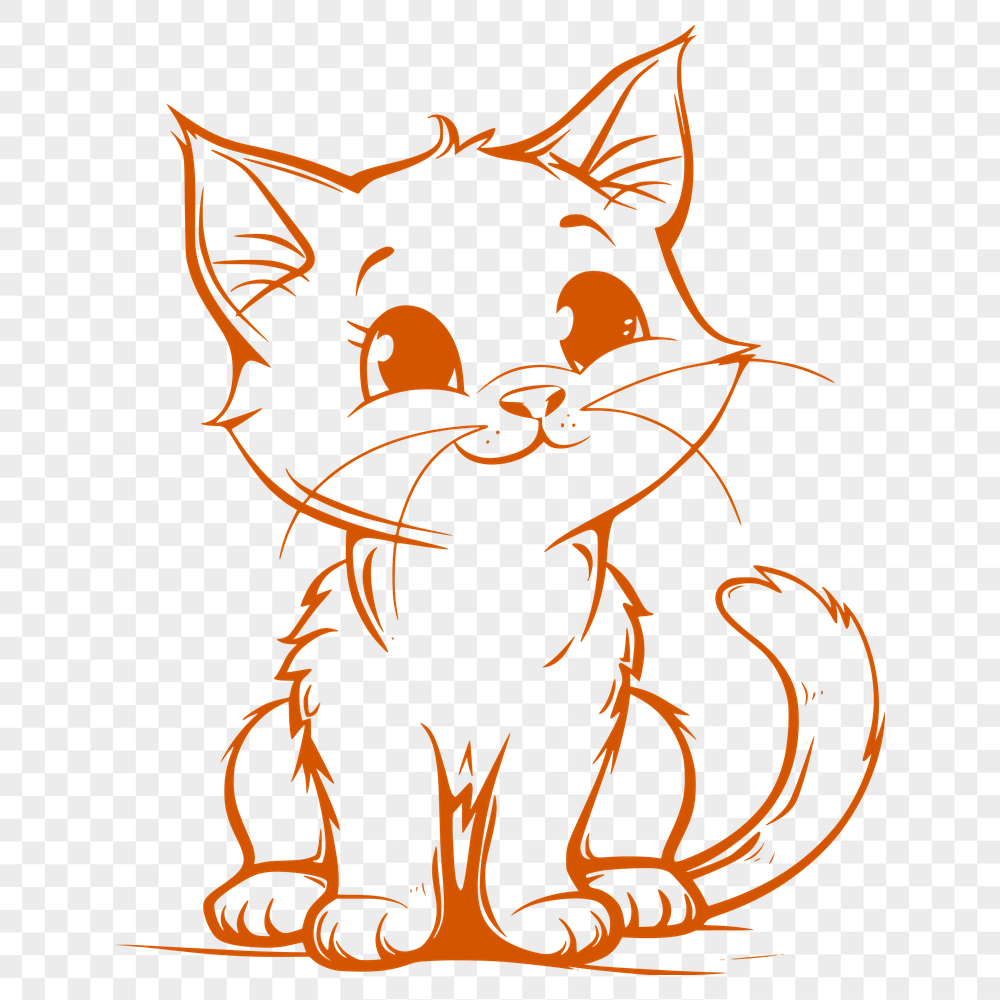 Free Cute Cat Vector Craft File