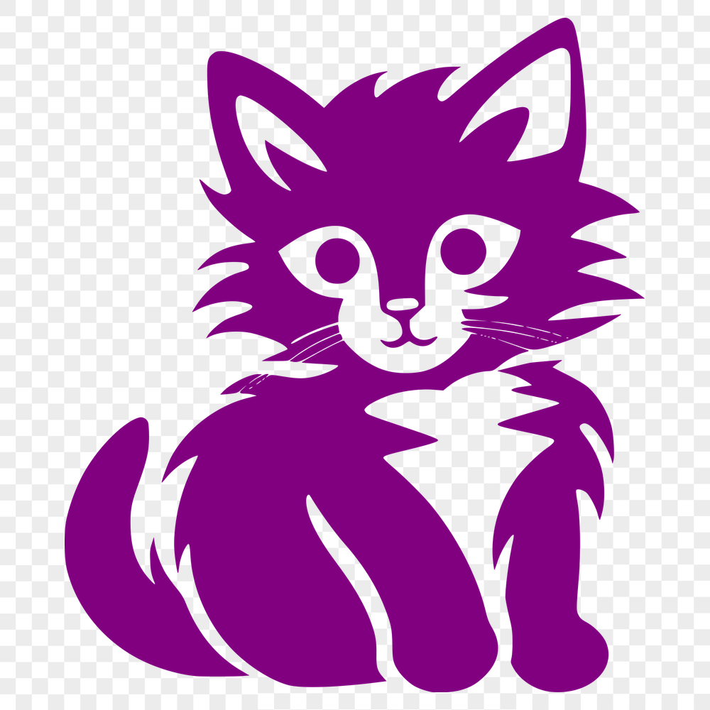 Cute Sitting Cat Clipart