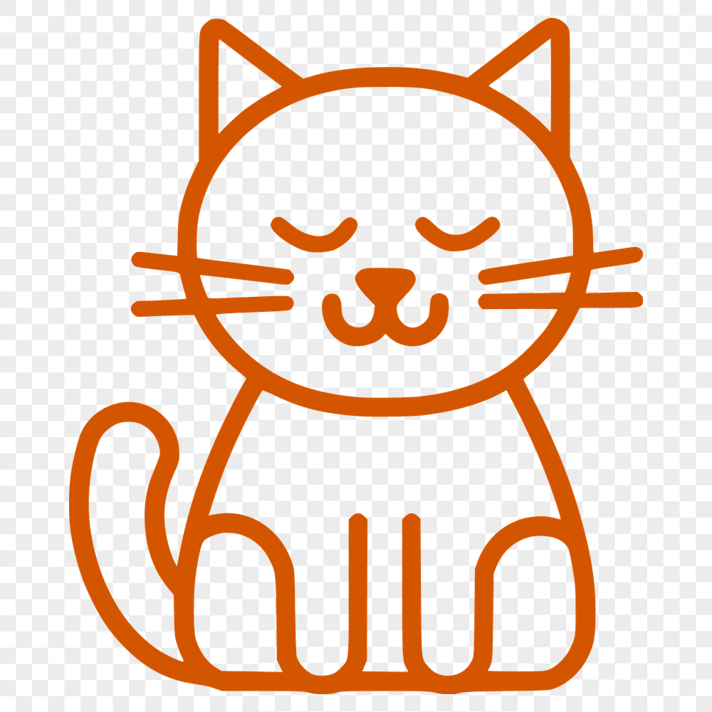 Artistic Sitting Kitten SVG