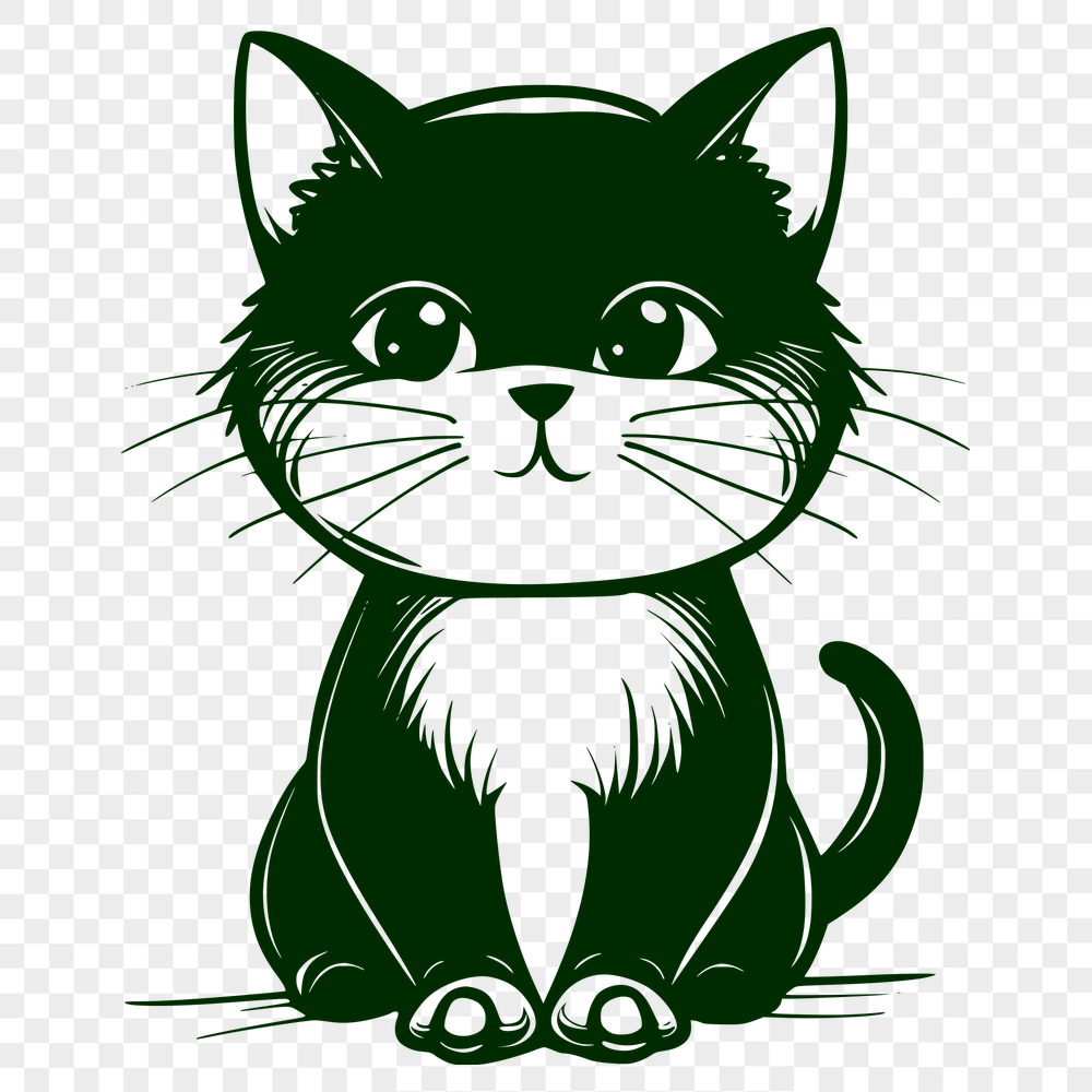 Beautiful Cat Vector Illustration