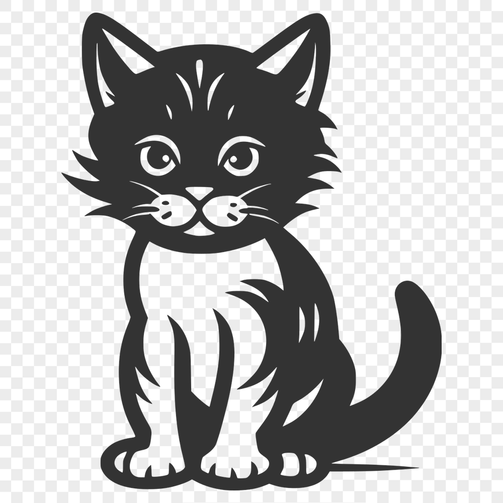 Unique Kitten Vector Art