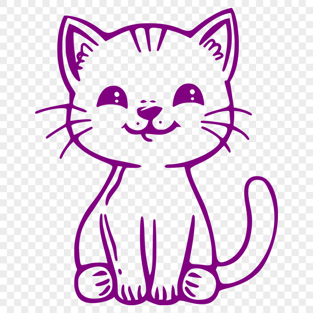 Beautiful Sitting Kitten Decal