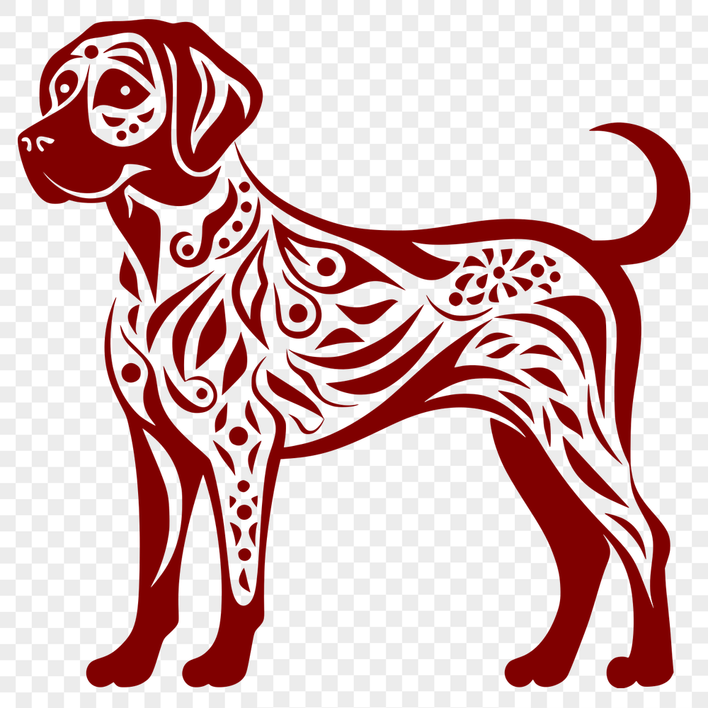 Standing Labrador Retriever Vector Illustration