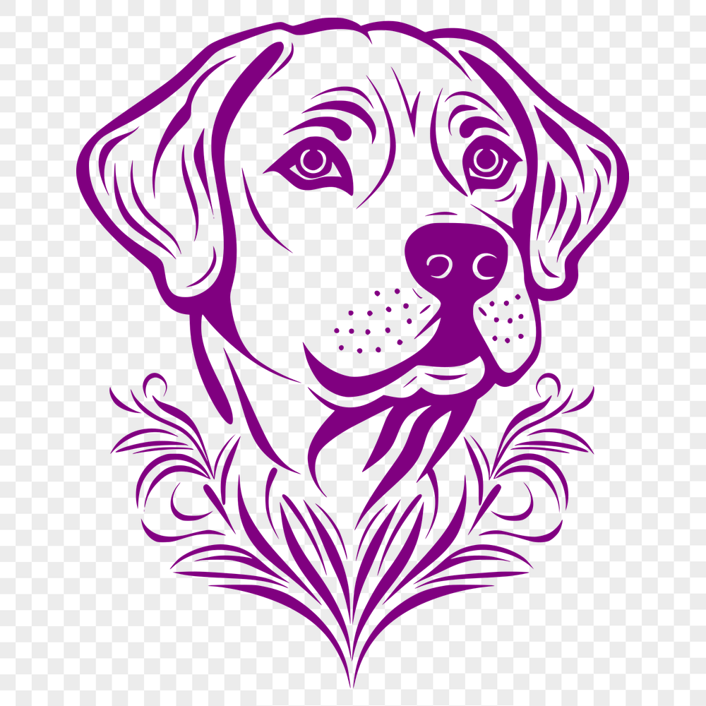 Ornate Labrador Retriever SVG, PNG, PDF And DXF Files