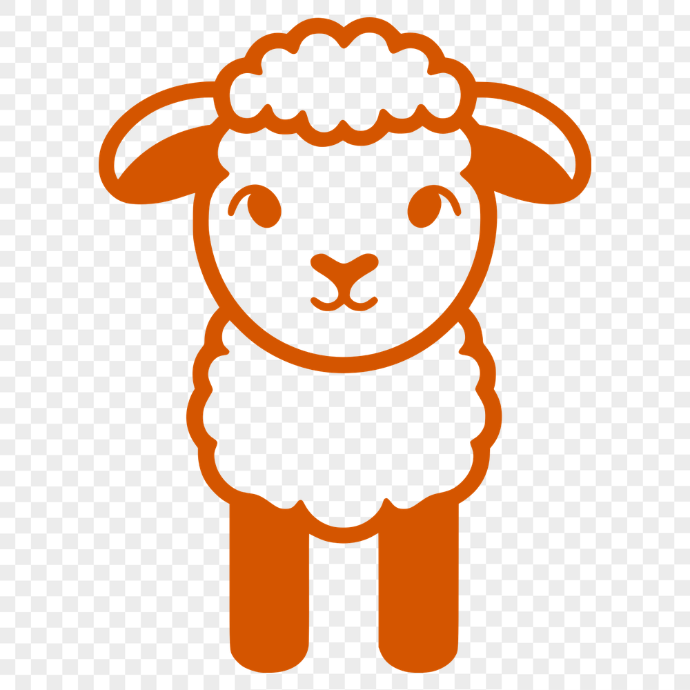 Free Unique Sheep Simple Line Drawing