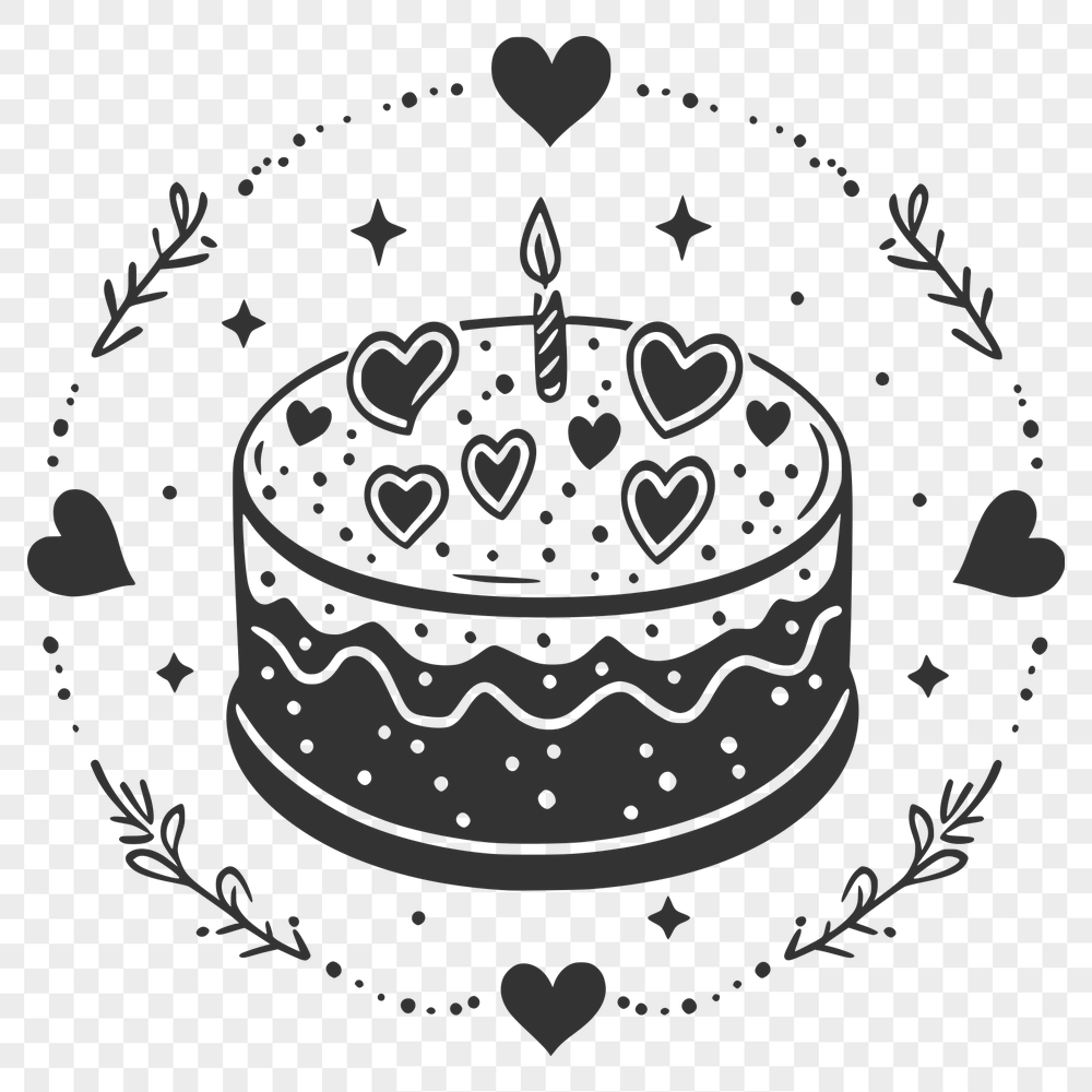 Unique Cake Printable Image DXF - Free Download