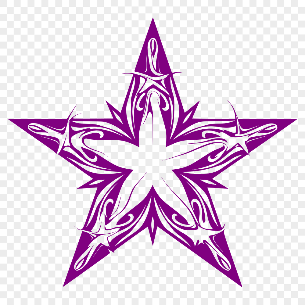 Star Printable Artwork In SVG, PNG, PDF And DXF File Formats