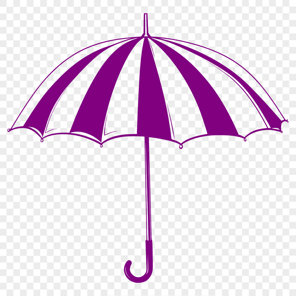Colorful Rain Umbrella Illustration A simple vector illustration of a colorful umbrella with a raindrop pattern on the fabric.