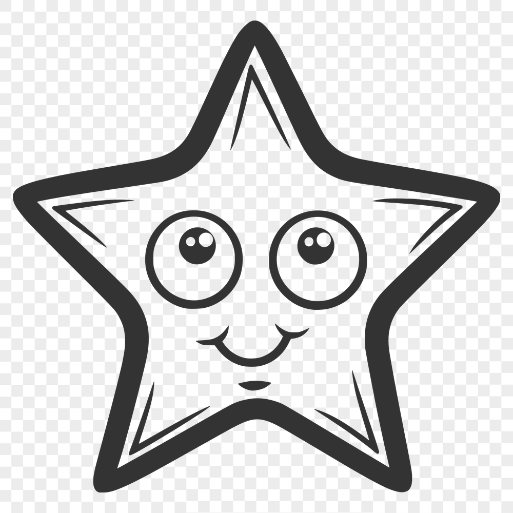 Unique Star Printable Image PNG - Free Download