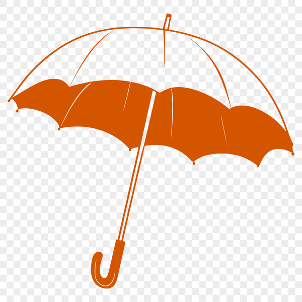 Colorful Rainy Day Umbrella Illustration A simple illustration of a colorful umbrella on a rainy day.