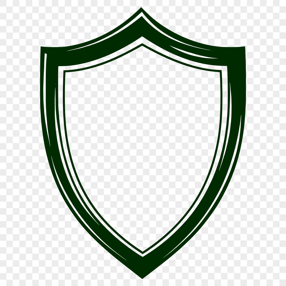 Intricate Metal Shield Template A metallic shield with intricate designs, ready to be used as a template for cutting machines like Cricut.
