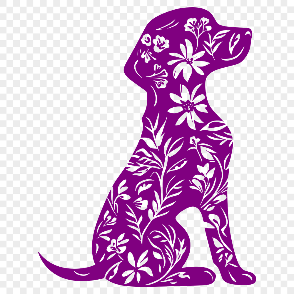 Dog Printable Artwork In SVG, PNG, PDF And DXF Formats