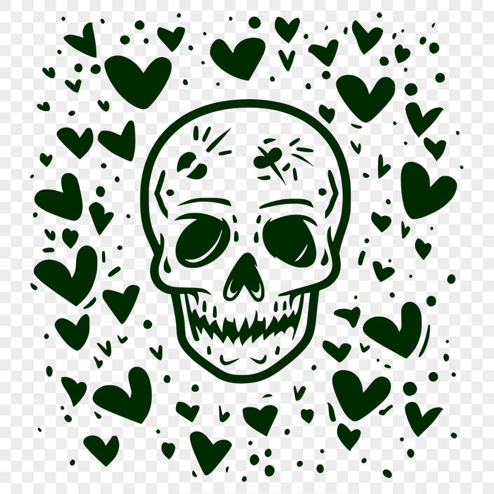 Artistic Skull Vector Image