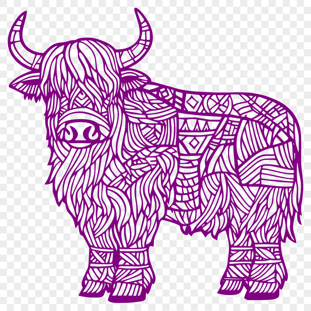 Beautiful Cow DXF - For Laser Project