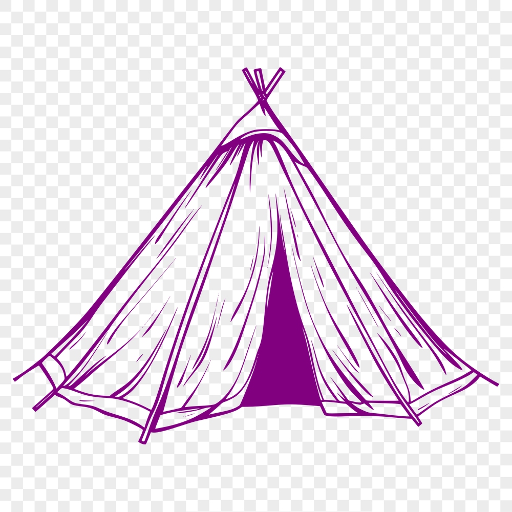 Artistic Teepee Vector Image - Free DXF Download