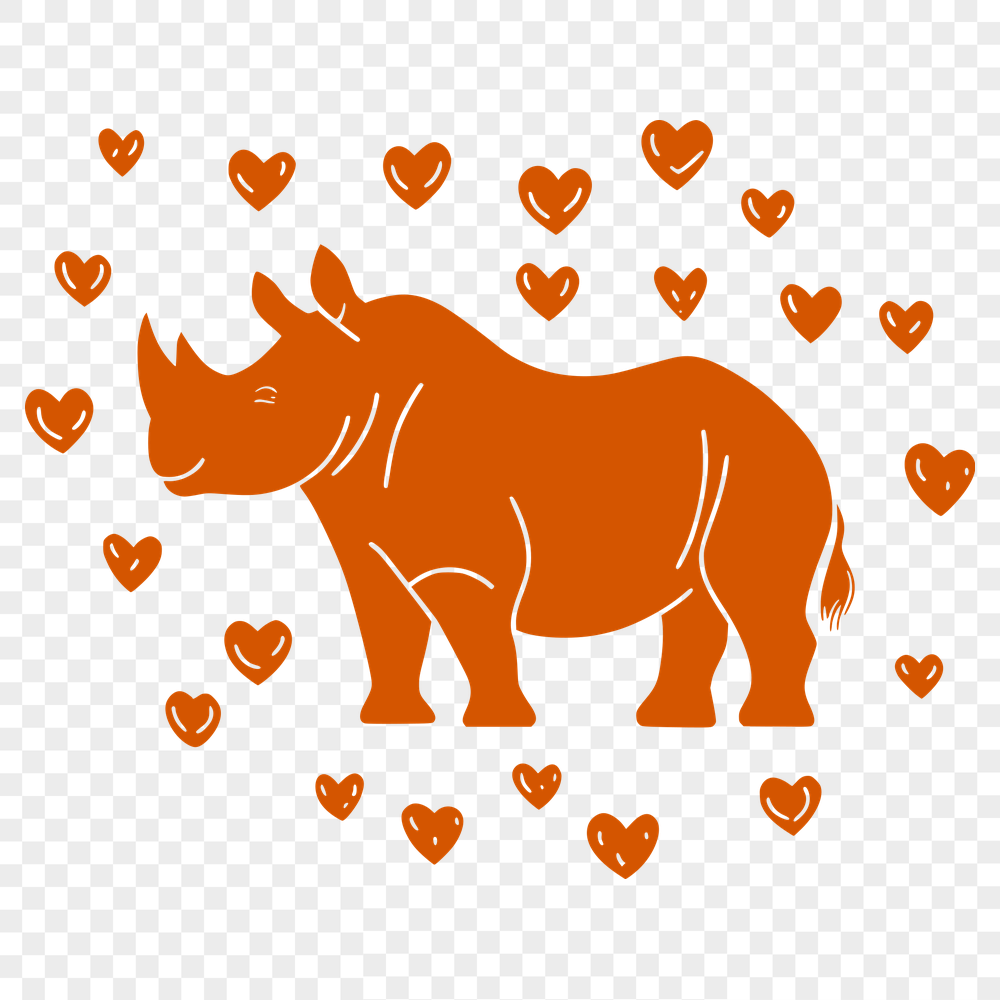 Rhino Template In SVG, PNG, PDF And DXF Formats