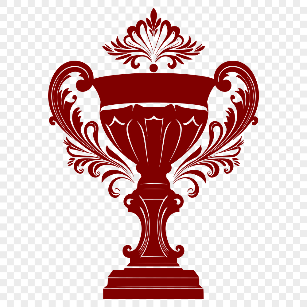 Beautiful Trophy Illustration In SVG For Free Download