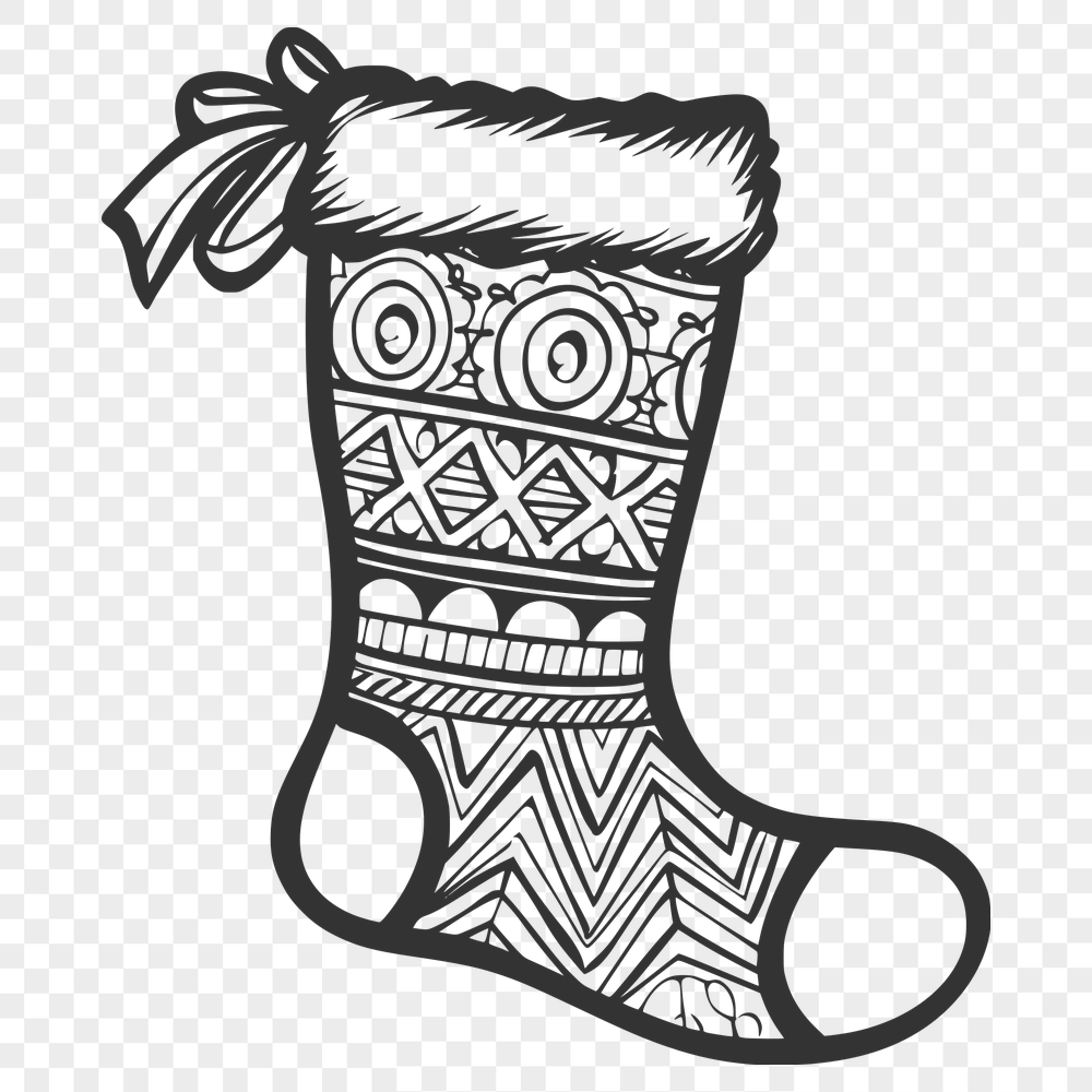 Free Stocking In PDF And PNG