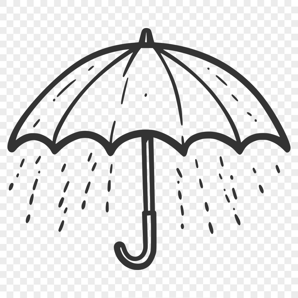 Beautiful Umbrella Printable Artwork - Free SVG