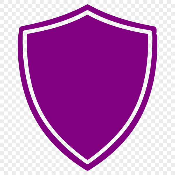 A stylized shield icon in vector format, suitable for various applications.