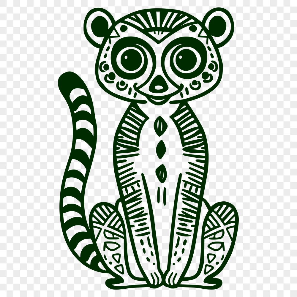 Free Lemur Stencil