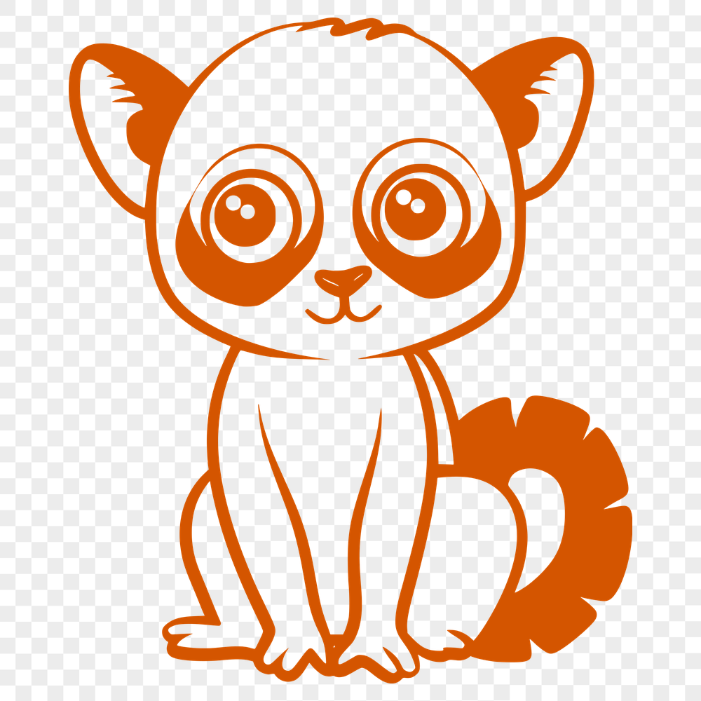 Free Artistic Lemur Vector Art