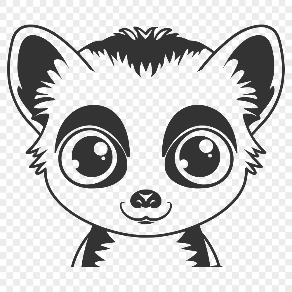 Free Beautiful Lemur Vector Illustration