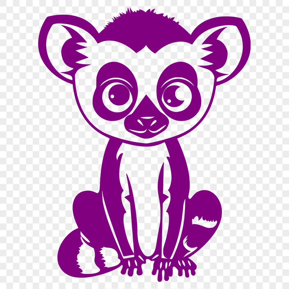 Free Creative Lemur Vector Drawing