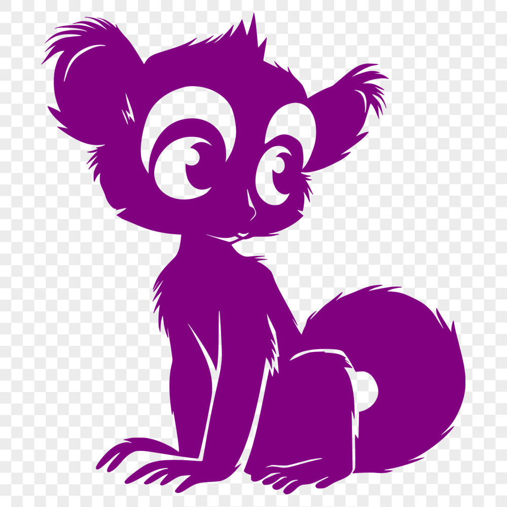 Cute Lemur DXF