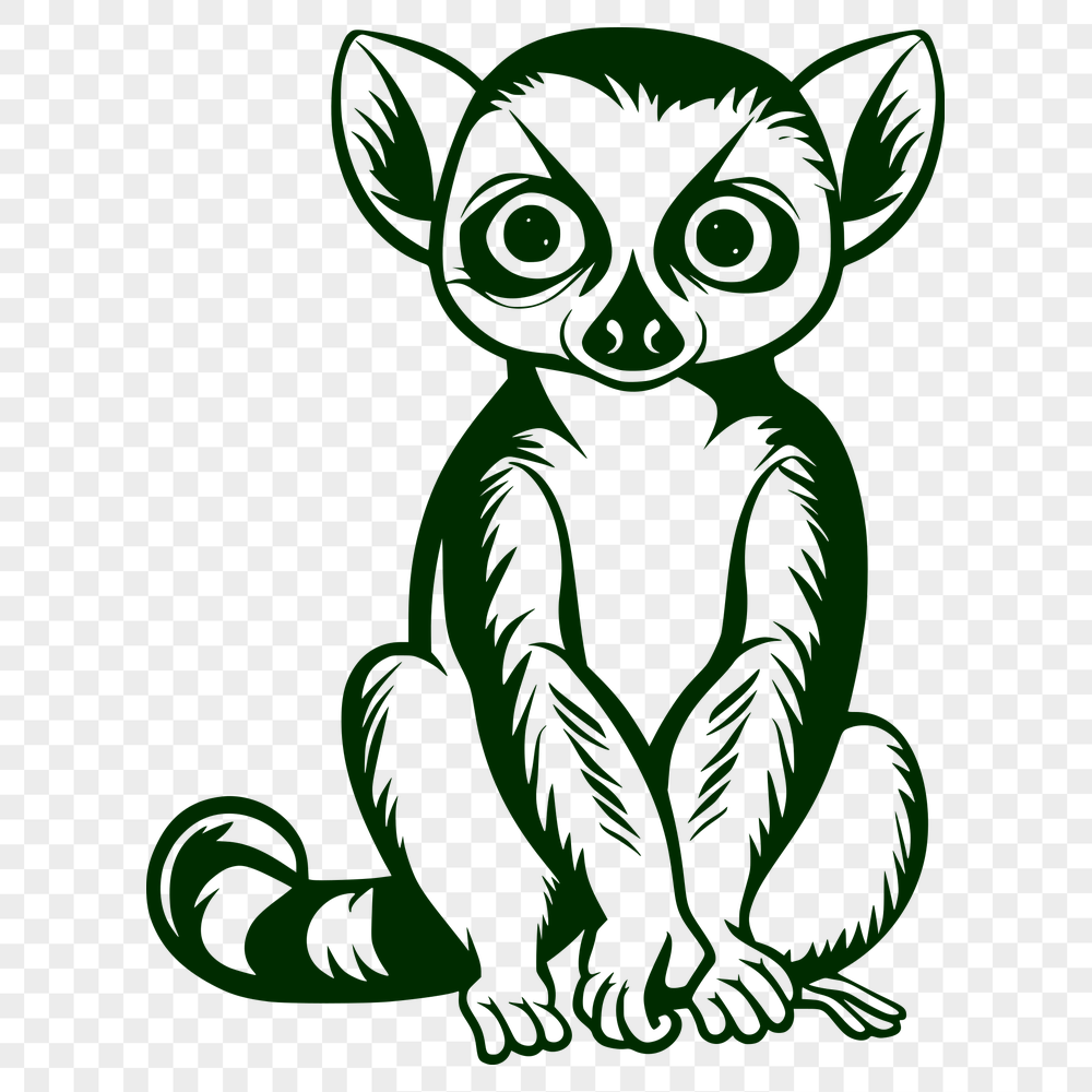 Free Creative Lemur Stencil