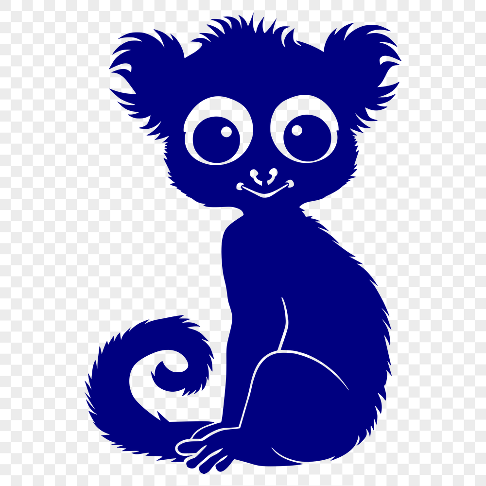 Unique Lemur Vector Drawing