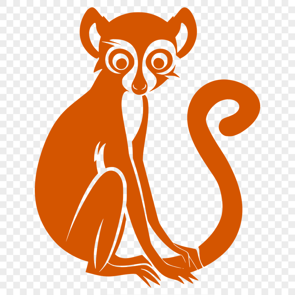 Unique Lemur In SVG & DXF