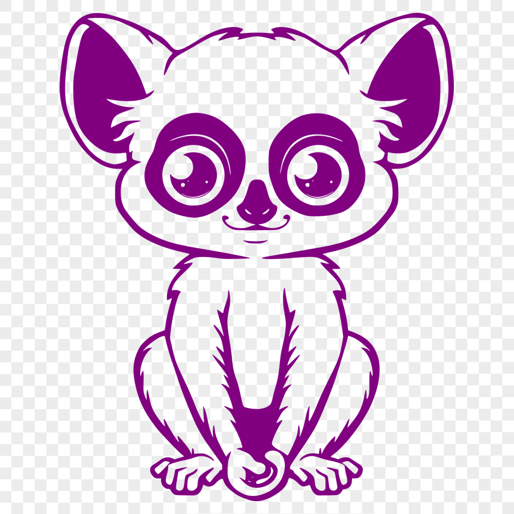 Beautiful Lemur DXF