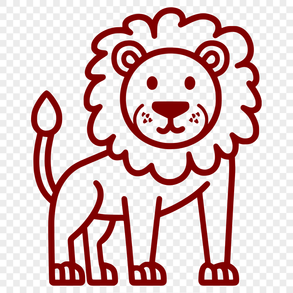 Standing Lion Clipart