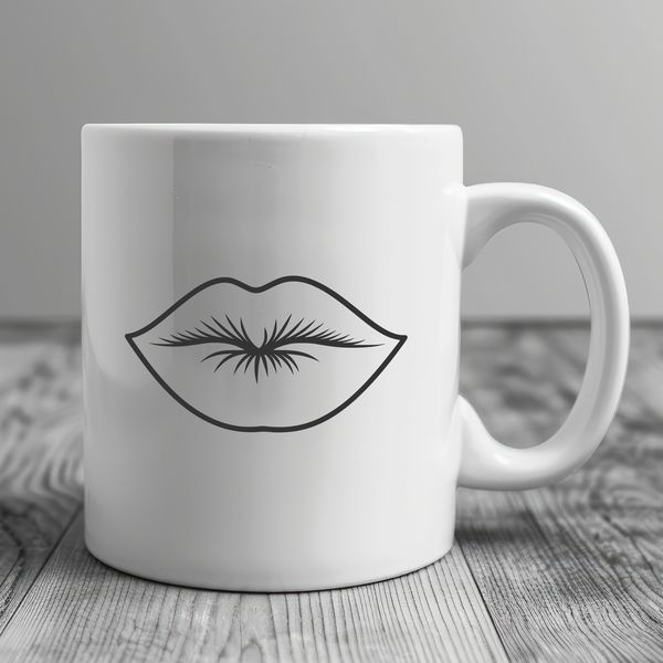 Lip Anatomy Illustration A detailed illustration of the human anatomy's lip structure.