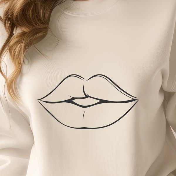 Isolated Mouth Anatomy An illustration of human anatomy featuring isolated lips.