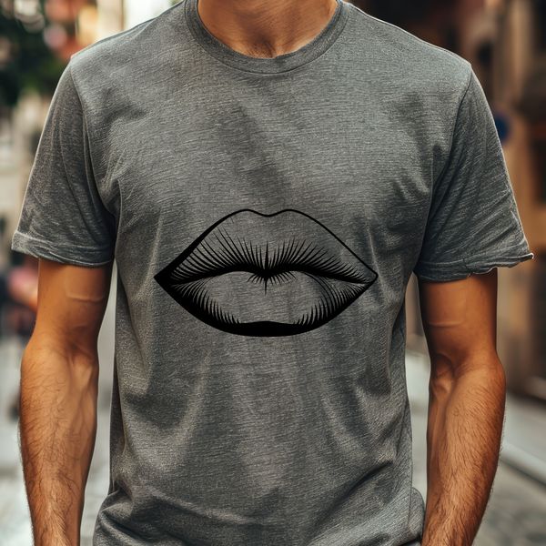 Anatomy Illustration of Human Lips An illustration of human lips, ideal for vector design projects.