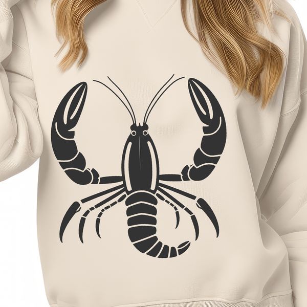 Lobster Illustration A detailed illustration of a sea creature, specifically a lobster, designed as a vector graphic.