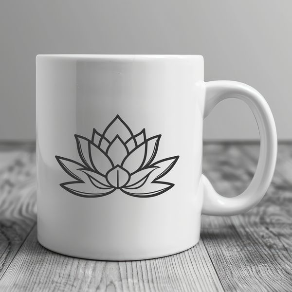 A stylized illustration of a lotus flower with multiple petals unfolding from the center.