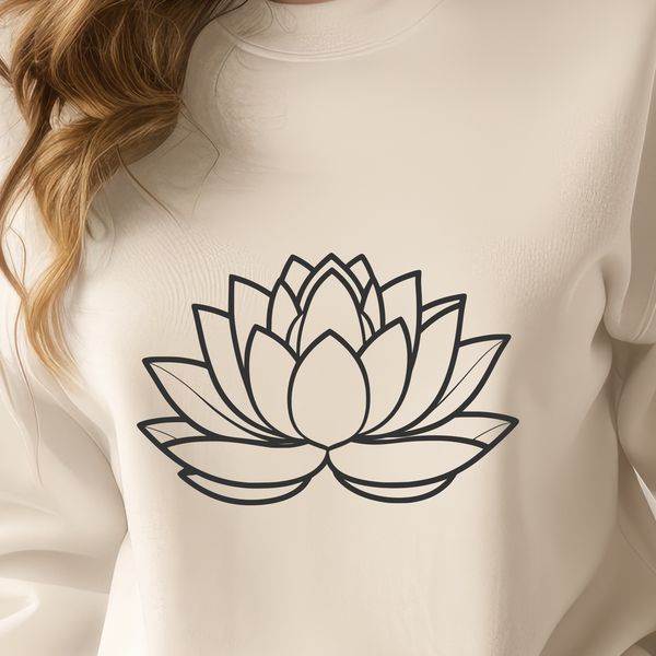 Beautiful Eastern Symbolism An illustration of a lotus flower, a symbol in many Eastern religions.