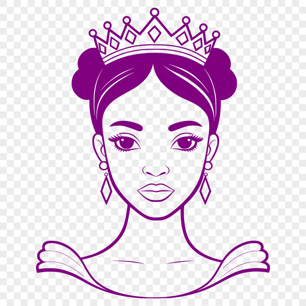 Female character illustration in simple vector design style.